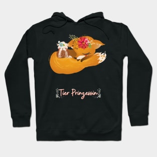 Fuchs Eule Tier Prinzessin Blumen Süß Hoodie